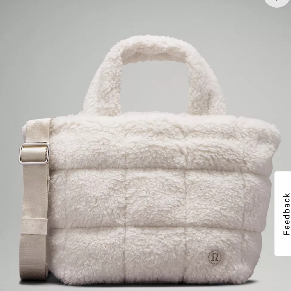 Lululemon Athletica Cream Sherpa Tote